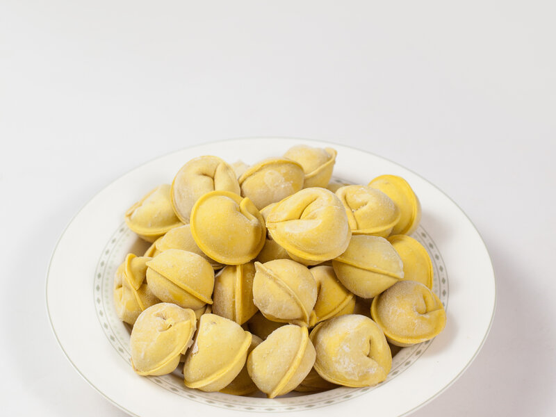 Chicken pelmeni — Russian hand-shaped dumplings