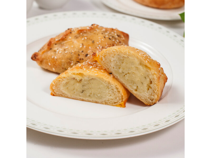 Potato and halloumi pirozhki hand pie